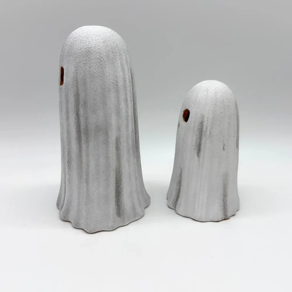 Target White Textured Terracotta Ghost Set 9” & 6.75” Set of 2 Ghosts 2025 NEW